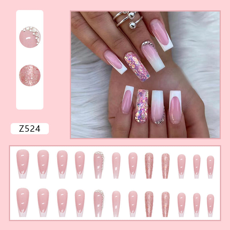 Venta al por mayor de plástico francés degradado Nail Art Chips